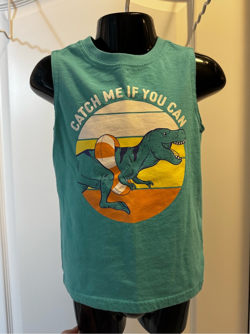 Carters Teal Dinosaur Tank Top - Catch Me If You Can